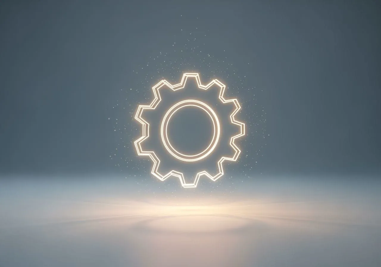 Abstract Glowing Gear