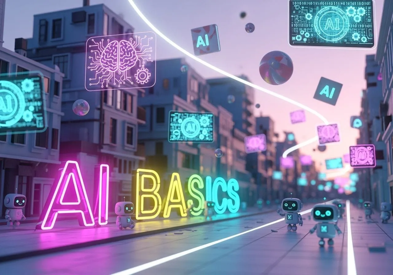 Ai Basics Mockup Polished Neon Glow