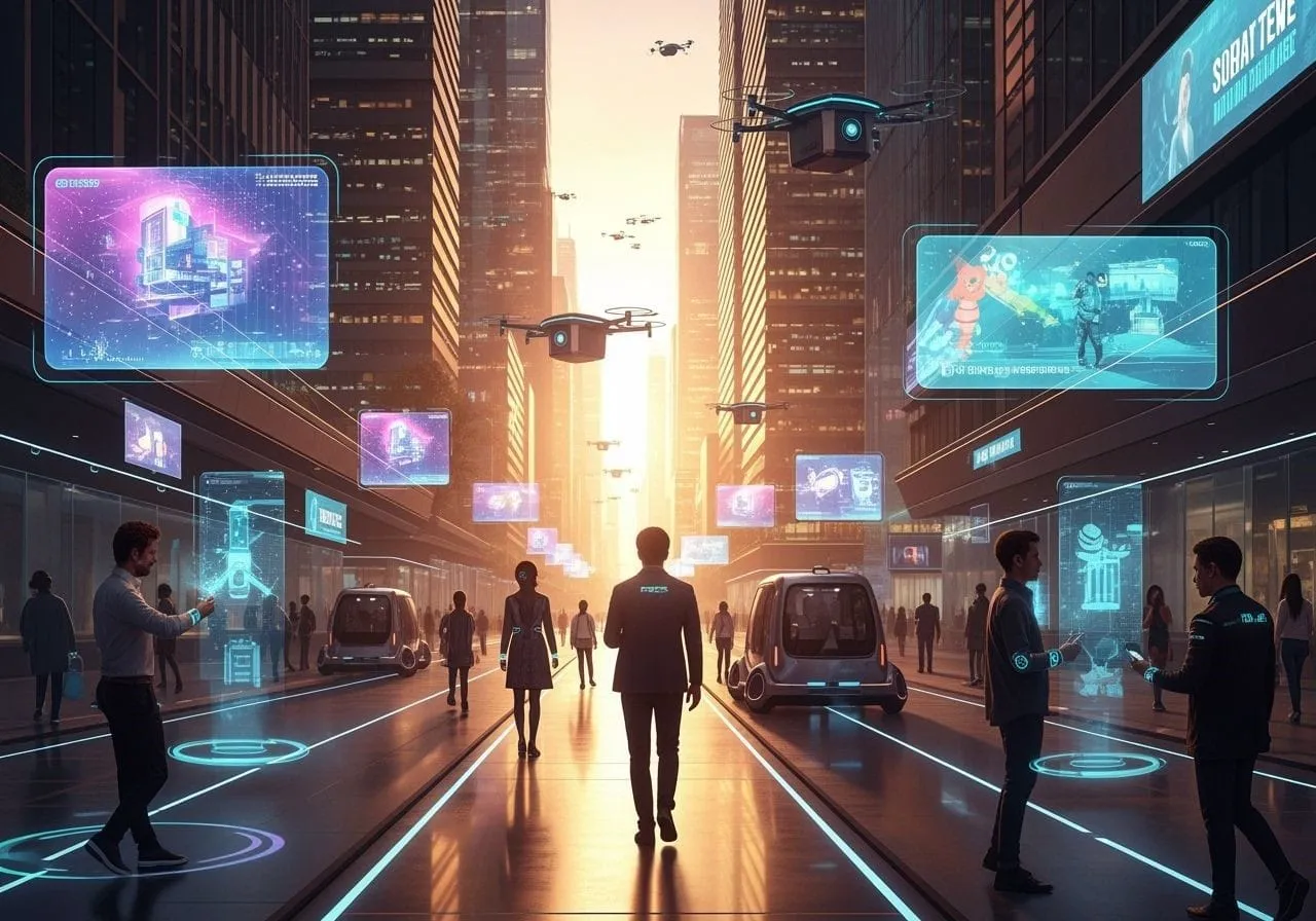 Futuristic Street Scene Blended