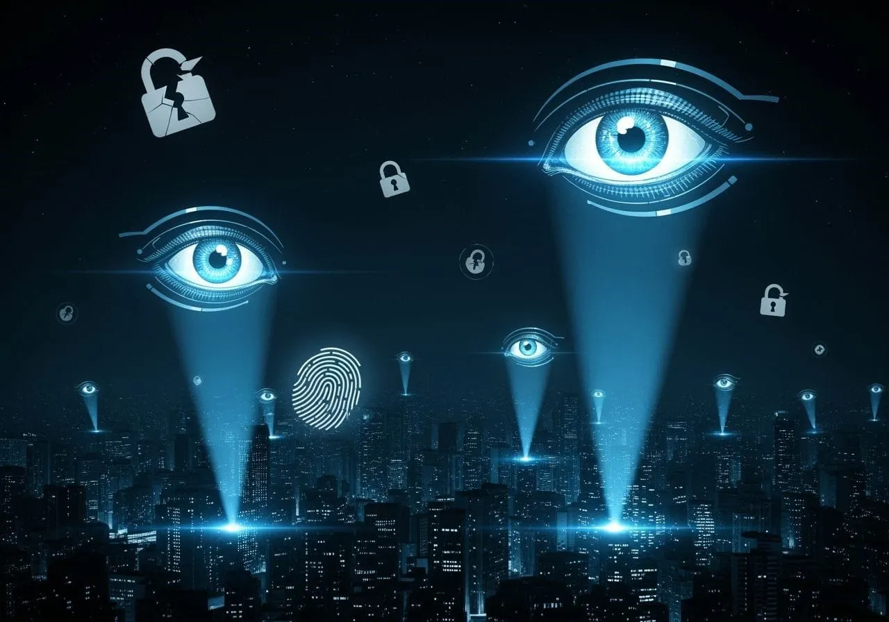 High Tech Cityscape Digital Eyes