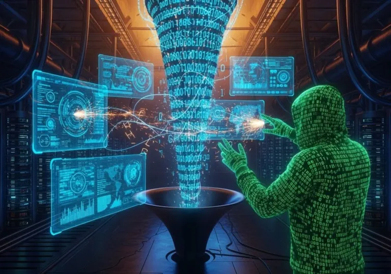 Cinematic Cyber Heist Scene