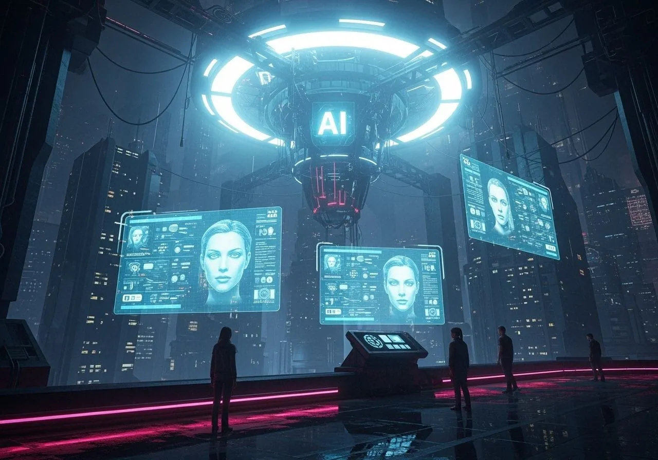 Massive Glowing Ai Surveillance System