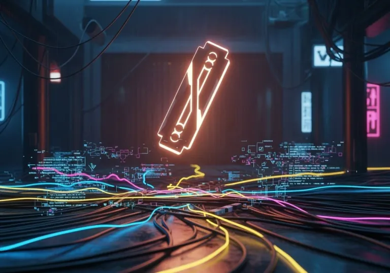 Sleek Occams Razor Hovering Tangled Wires