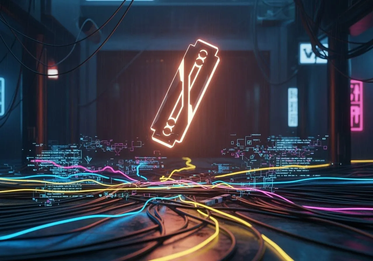 Sleek Occams Razor Hovering Tangled Wires