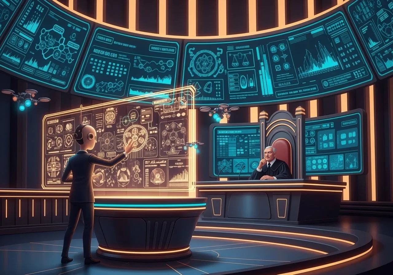 Whimsical Court Room Scene Ai