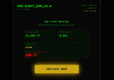 EJECT! | Brutal Terminal Drop Simulator (Play in Browser)